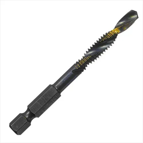 Hexagonal shank (1/4") combo drill/tap