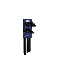 Juego petaca 9 llaves acodadas pavonadas TORX® T10-T50