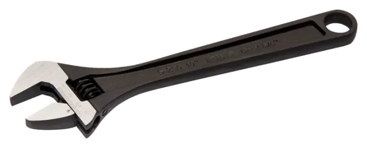 Llave ajustable moleta central 15" pavonada envase industrial