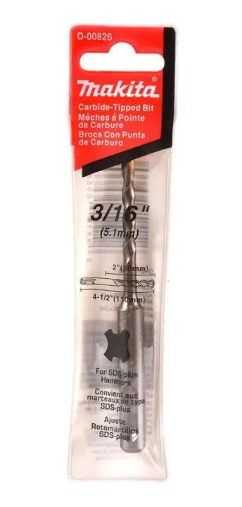 Broca sds-plus 3/16" x 4-1/2" (1 pza)