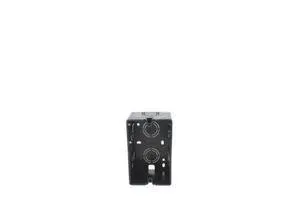 Caja tipo chalupa 2x4 12pz plástico rectangular negro Precio por pieza