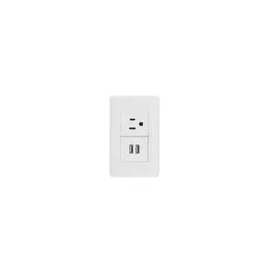 Placa Universal doble USB y contacto