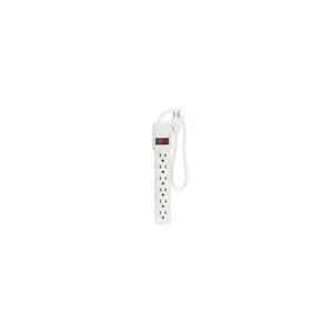 Multicontacto blanco 6 entrada s c/luz indicadora 14AWG