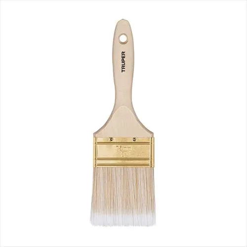 Brocha truper 3" mango madera cerdas sinteticas
